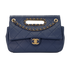 A Real Catch Flap, &pound;3,750, Handbags, Navy, Lambskin Leather, Front view